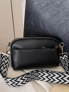 Women's Fashionable Chevron Pattern Crossbody Bag, Casual Versatile Shoulder Bag, Stylish Crossbody Bags for Daily Commuting, Versatile Travel, Work, School, Street Gift Giving