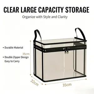 Book storage box Classroom household old book sorting artifact Student desktop dustproof transparent foldable bookcase bag