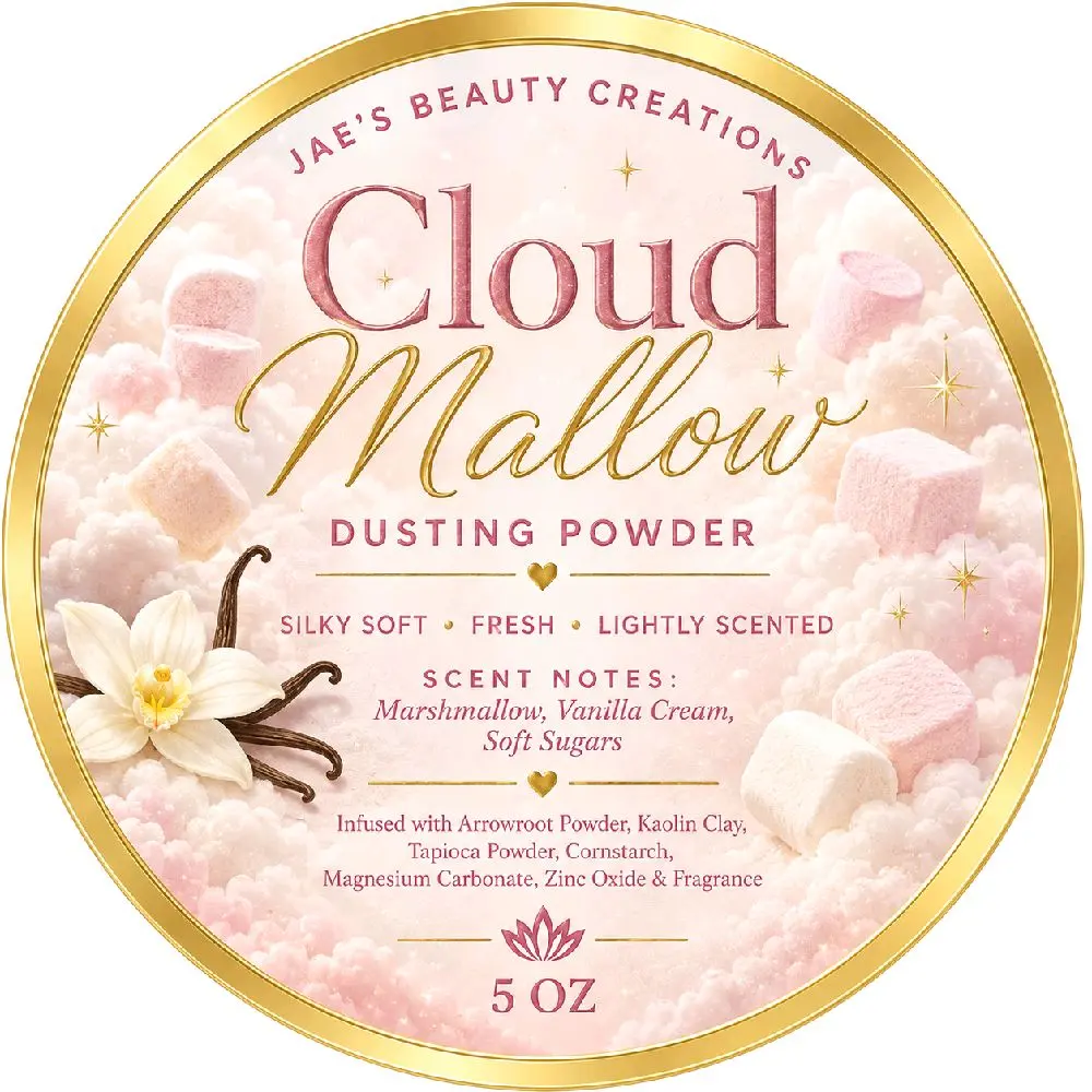 Luxury Marshmallow Dusting Powder | Silky Body Powder | Marshmallow Cloud Body Powder Lightweight Scent Smooth Radiant Moisture Absorbing Soft Scented 5oz
