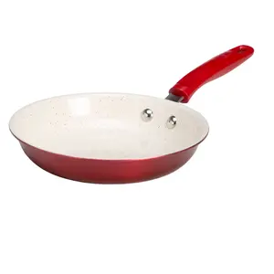 Clean Ceramic 8" Non-Stick Aluminum Fry Pan, Red
