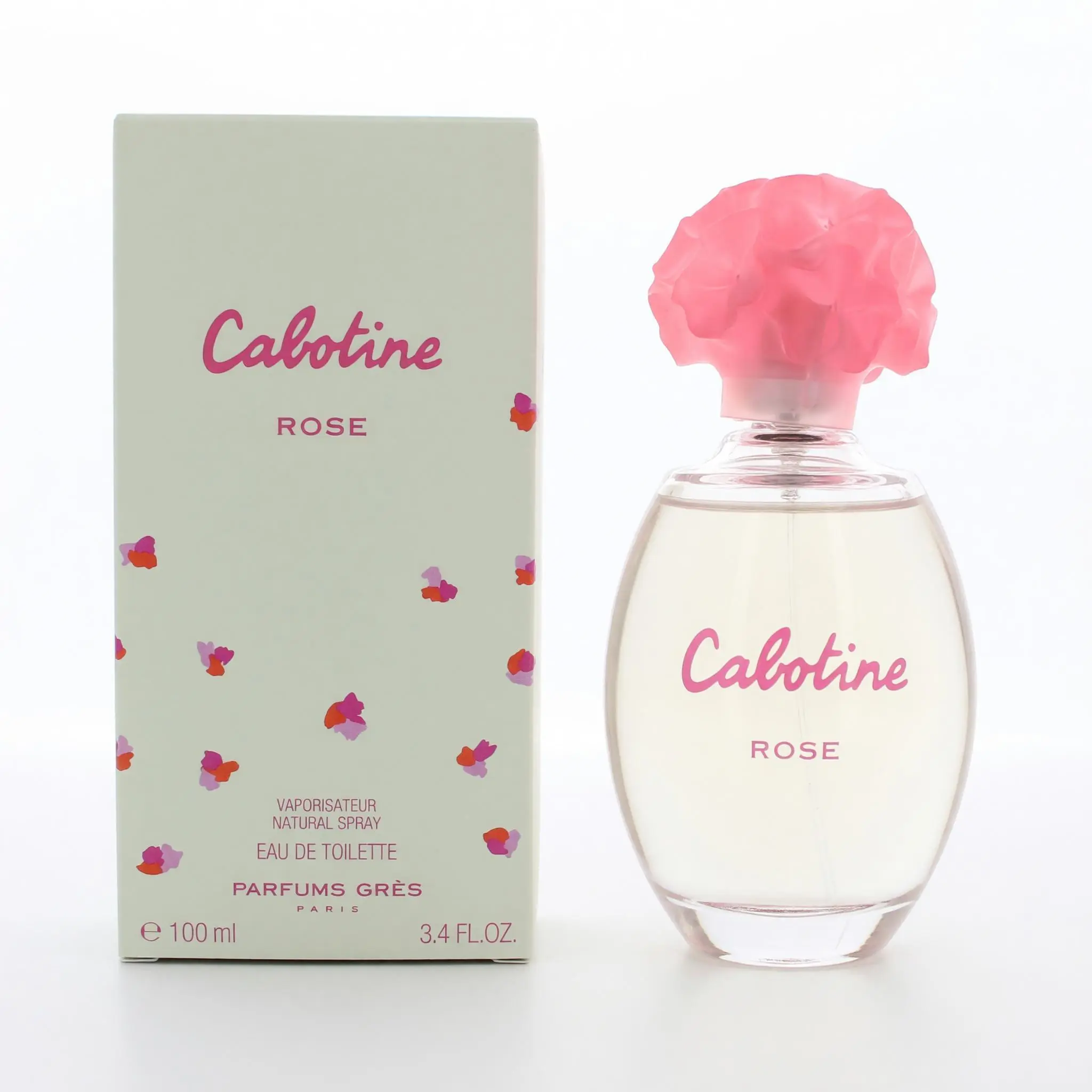 Women's Cabotine Rose Floral Style Eau de Toilette Spray by Parfums Gres - 3.4 oz Single Bottle, Romantic, Long-Lasting for Daily Wear