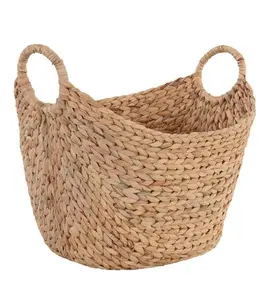 Better Homes & Gardens Extra Large Natural Water Hyacinth Boat Decorative Storage Basket