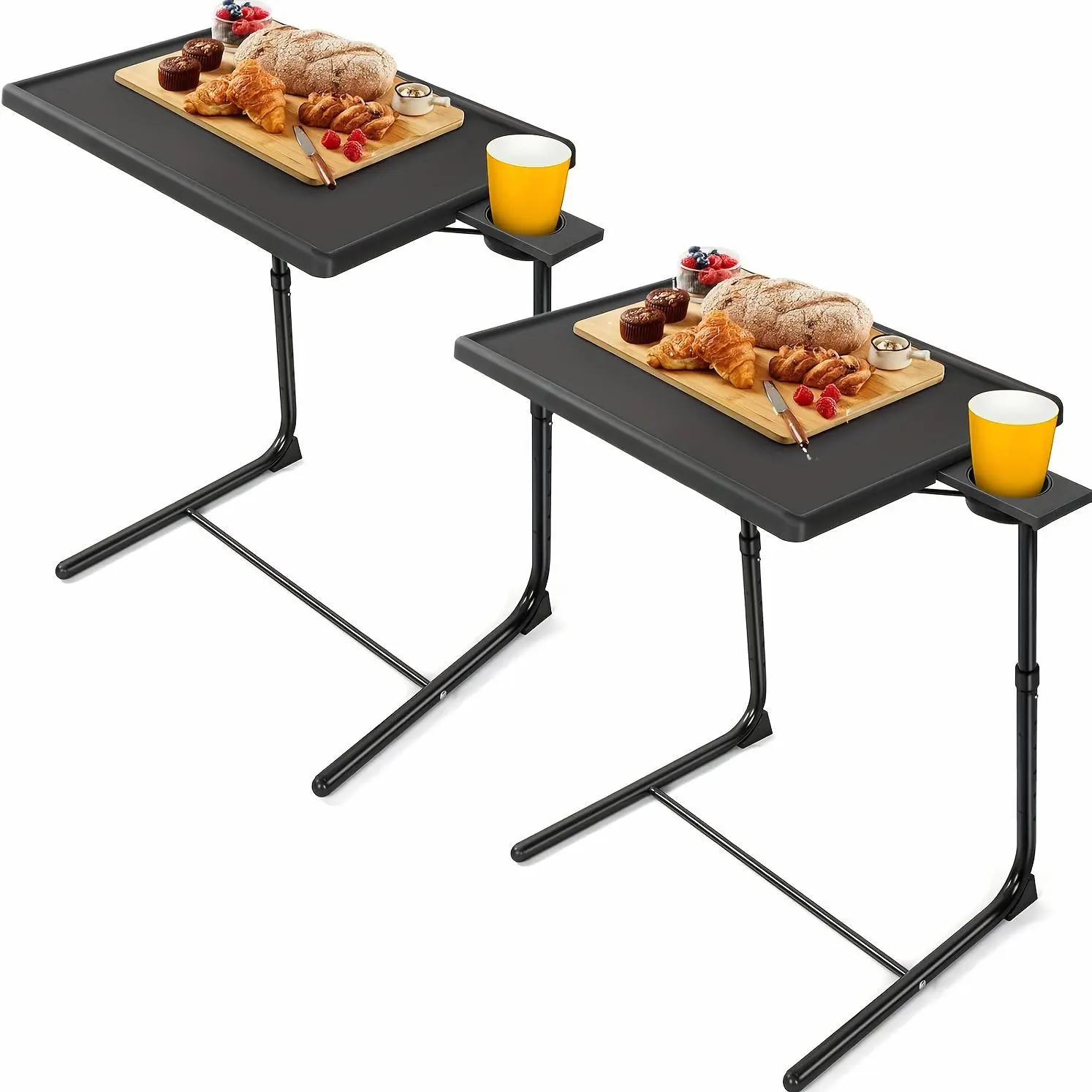 1/2/3 Packs Adjustable Foldable Desk - Folding Tray with 6 Height & 3 Tilt Angle Settings, Perfect for Restaurant