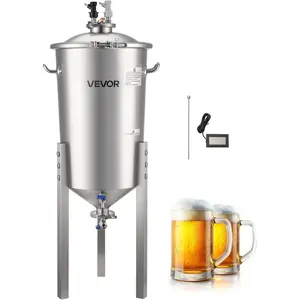 VEVOR Automatic Home Beer Brewer, 3.43 Gal All-in-One Home Brew Machine, 1500W Power Electric Beer Maker Machine with Mash Boil Device, 304 Stainless Steel Inner Tank, Auto Temp Pressure ControlVEVOR Super Brand Day