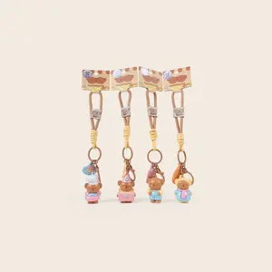 Miffy Bear Bakery Series 3D Keychain, Cute Car Keychain, Cute Bag Ornament, Miffy Bear Phone Keychain