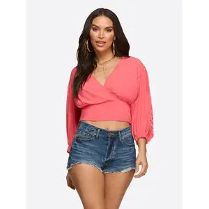 Patsy Top in Rose Of Sharon - Soft Cotton Top with Floral Design, Ideal for Casual Wear