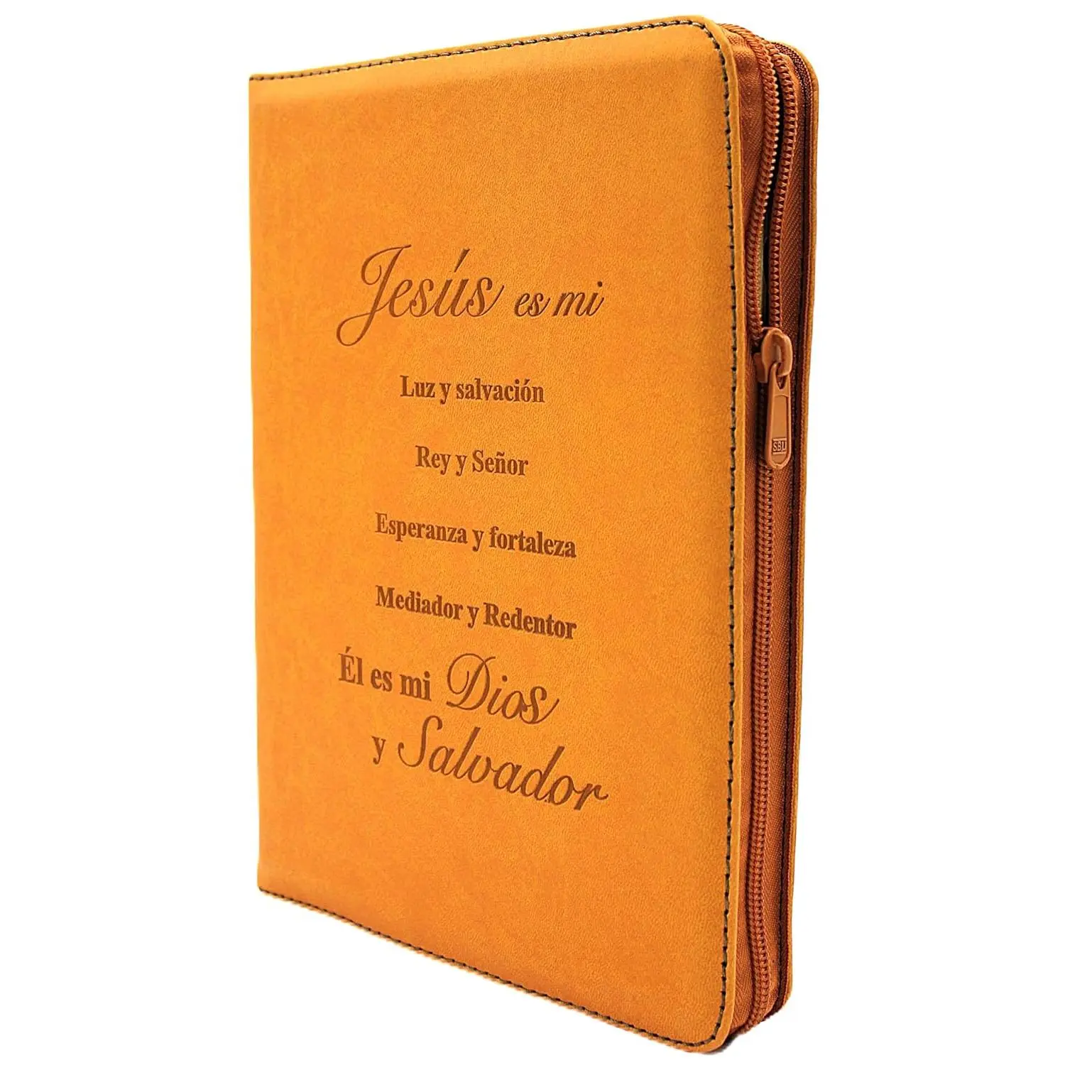 Nueva Biblia Reina Valera 1960 Letra Super Gigante de 19 Puntos con Cierre y Indice Senti Cuero Color Mango "Jesus es mi" " Jesus Dijo" Edicion Limitada (Spanish Edition)