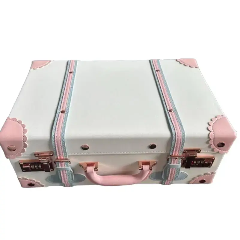Keepsake Trunk Box Baby Shower Wedding Bride Large Medium Storage Container Organizer Organization Home Decor Nursery Kids Children Lined Gold Detailing