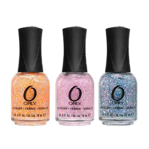 ORLY Midnight Arcade Glow In The Dark Trio - 3-Pack of All That, Talk to the Hand, & Blue Light Special Nail Polishes for Nostalgic Glowing Effects