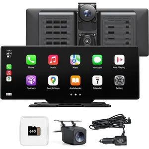 Portable   Screen for , 10"   Play Touchscreen with 4K Dash Cam, 1080P Backup Camera, &, Loop Recording, GPS Navigation,