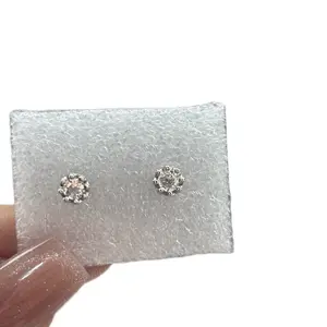 Aretes de Plata 925 Elegantes con Diamantes Brillantes para Mujer Joyería de Moda