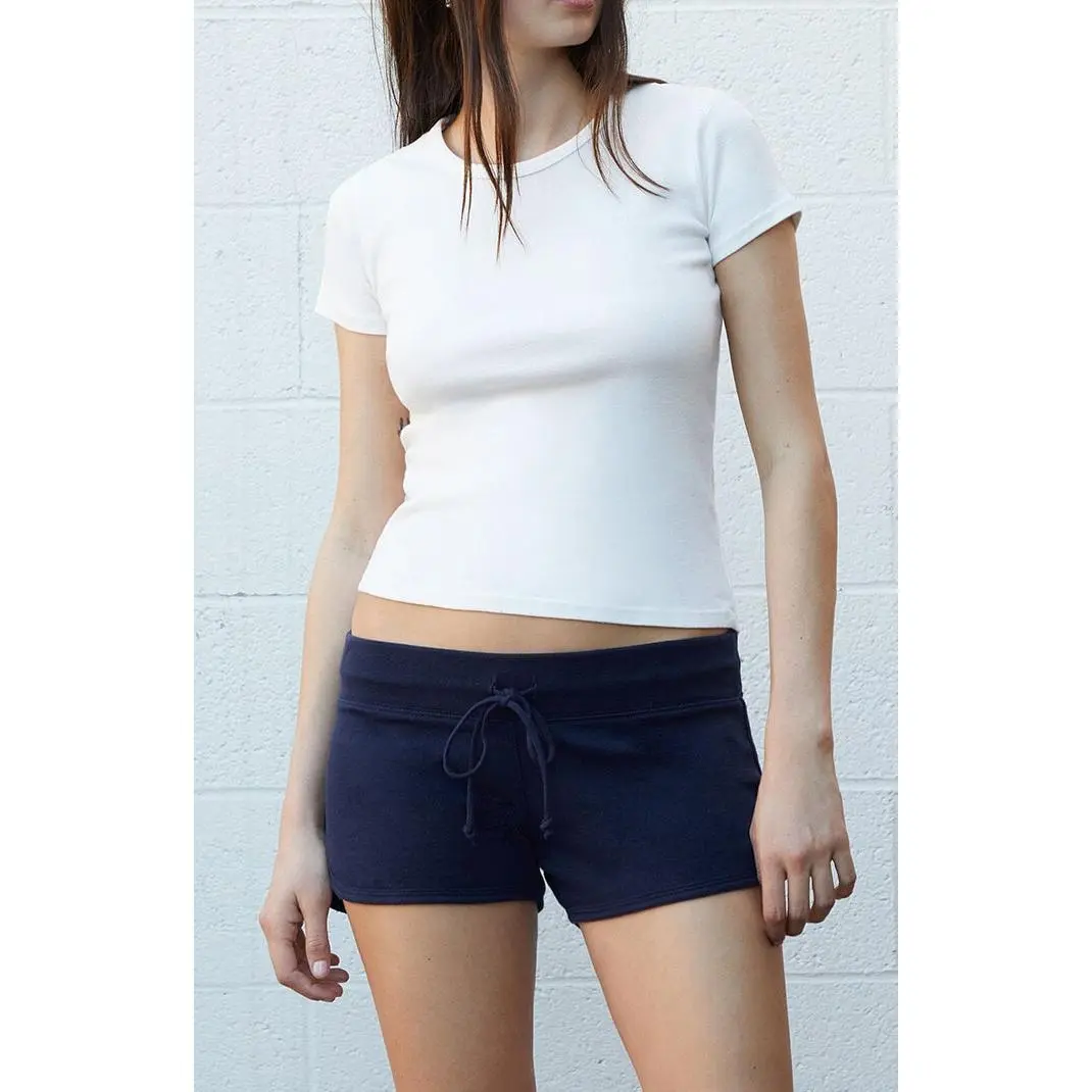 John Galt Women's Blue Marcie Curved Sweat Shorts