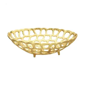 Gold Oval Looped Basket