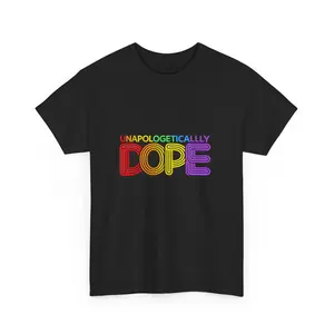 Men's Unapologetically Dope Rainbow Retro T-Shirt, Ribbed Boxy Cotton Tee, Casual Fit for Daily Wear