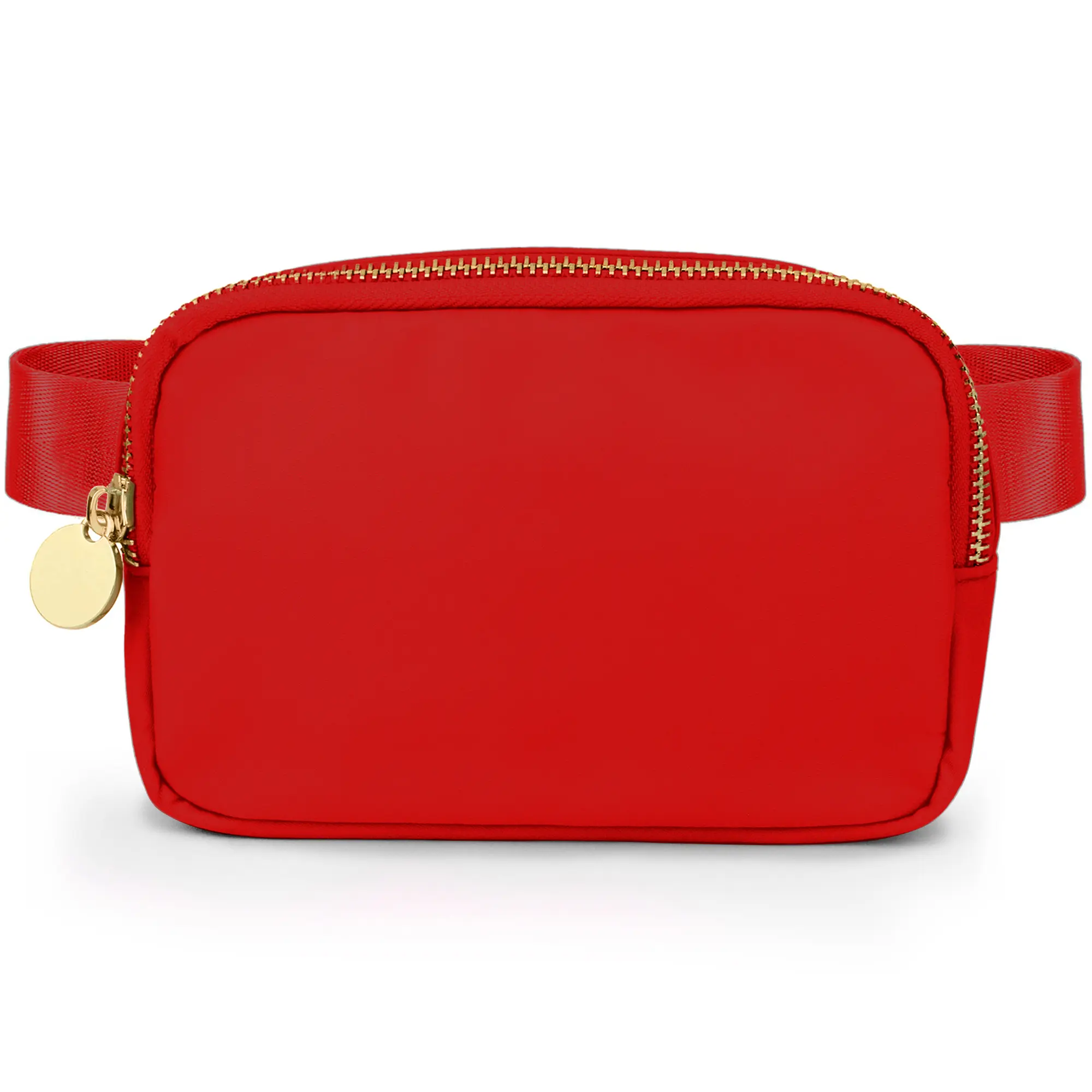 DANCOUR Red Nylon Fanny Pack Belt Bag - Waterproof and Multi-Compartment for Women's Bags and Luggage & Bags