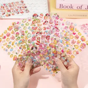 3D Sticker Set, 3D Floating Relief Decorative Stickers, Includes Desserts Like Donuts and Cakes, Animals Like Cats and Turtles