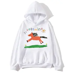 Ketamine Funny Nurse Pony Graphic Hoodie Machine Washable High Meme