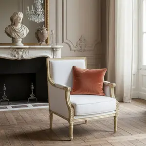 The Luxembourg Armchair (White Linen)