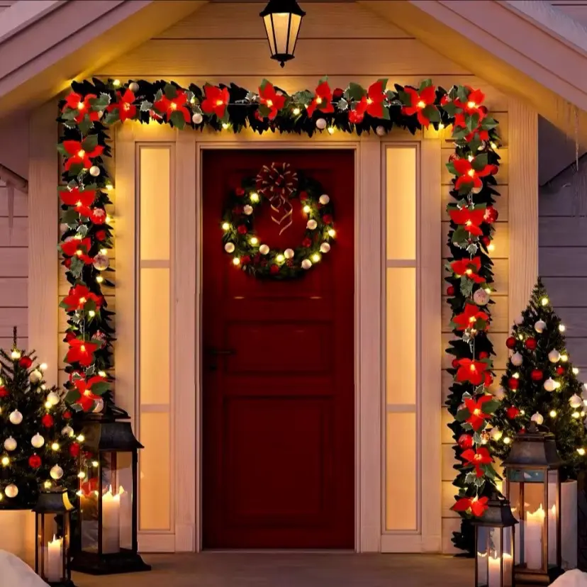 Christmas LED Garland String Lights – Festive Home Decor and Merry Christmas Ornament