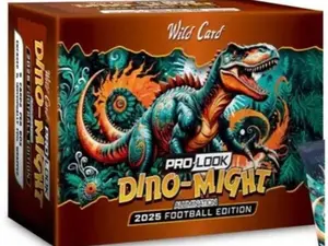 2025 WILD CARD DINO-MIGHT PRO-LOOK FOOTBALL HOBBY BOX Dinosaur Inspired Design Football Theme Collectible Item for Enthusiasts