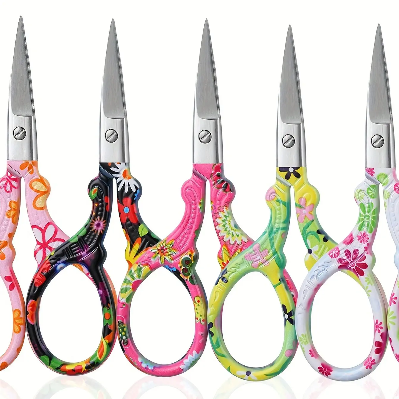 Stainless Steel Eyebrow Scissors Set, 2PCS Durable Grooming Trimmers for Facial Hair, Mustache, and Nails, Beauty Equipment