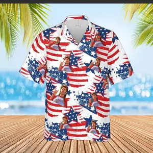 Joe Dirt Merica Legend Patriotic Hawaiian Shirt, July 4th USA Flag Tropical Short Sleeve Shirt, Summer Aloha Button Down Shirt, Gift for Him or Her