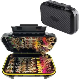 OutdoorFishing Fly Fishing Flies Kit Fly Assortment Trout Bass Fishing with Fly Box, 33/48/72/100/114/148pcs with Dry/Wet Flies, Nymphs, Streamers, Popper