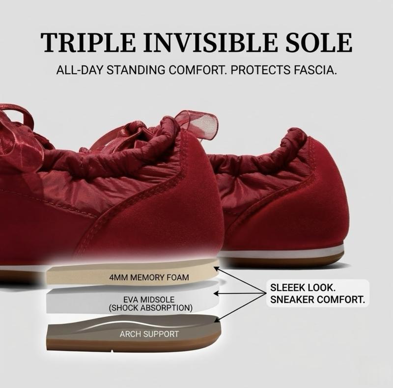 VIVAIA Women's Re-Nylon Jogger Style with 2 Lace Sneakerina Sneakers,Ballet Flats Suede-Like Integrated Insole Lightweight , Machine Washable,Arch Support 70s Retro Chic ,City Walking ,Travel Essential (YANCY) VIVAIA Women's Re-Nylon Jogger Style with 2 Lace Sneakerina Sneakers,Ballet Flats Suede-Like Integrated Insole Lightweight , Machine Washable,Arch Support 70s Retro Chic ,City Walking ,Travel Essential (YANCY)