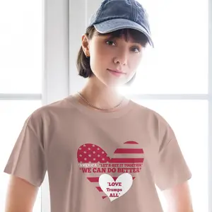 Classic Trump Campaign T-Shirt – Comfortable and Eye-Catching Women's Relaxed Fit Cropped Top made of Combed Cotton - Comfortable  Crewneck Shirt Soft Womenswear Lady Shortsleeve  Streetwear Tshirt Summer Spring