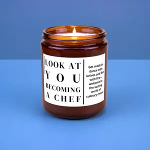 Chef Gift Culinary School Graduation New Chef Grad Candle Culinary Student Hand Poured Soy Wax Candle Look at You Becoming a Chef