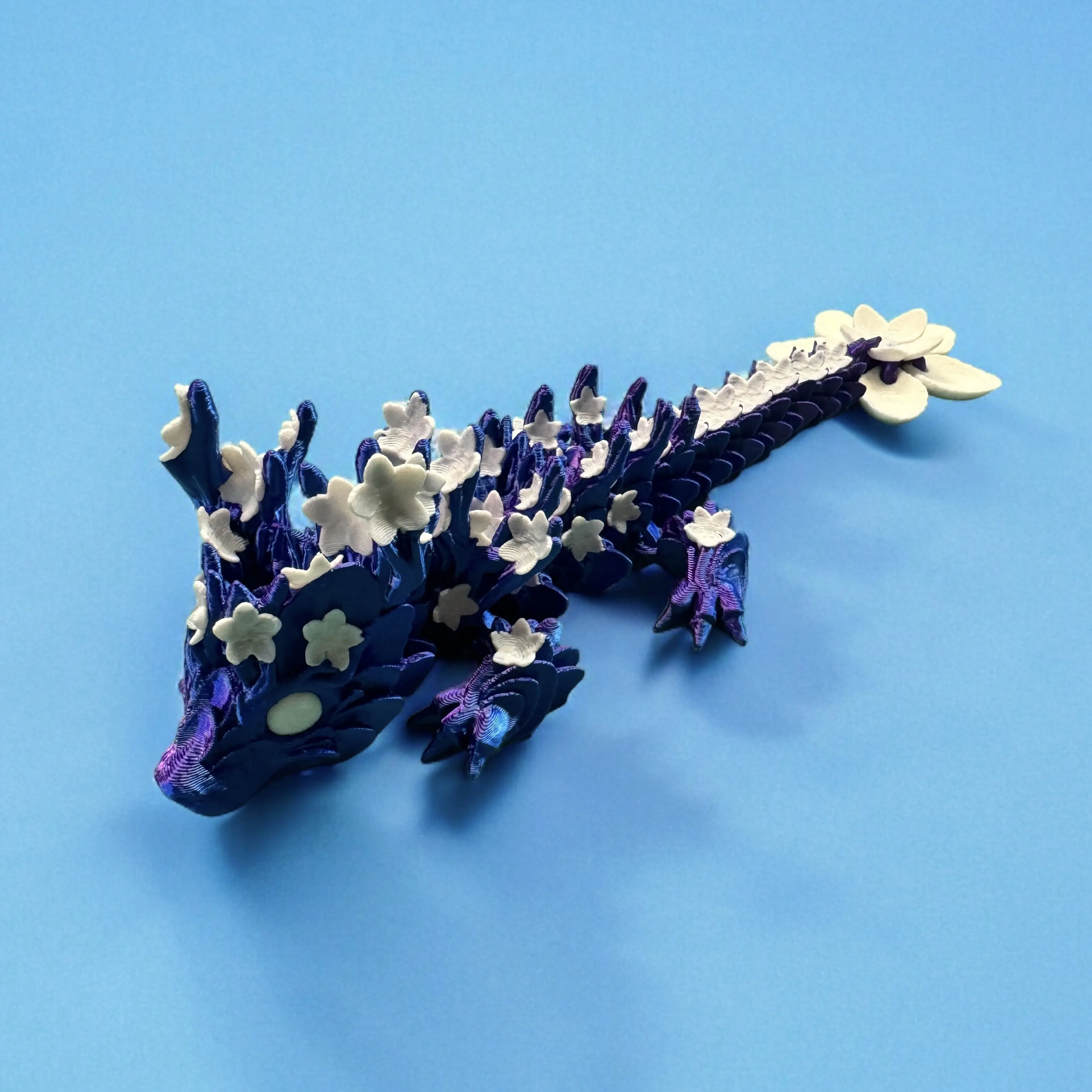 3D Printed Articulated Cherry Blossom Baby Dragon