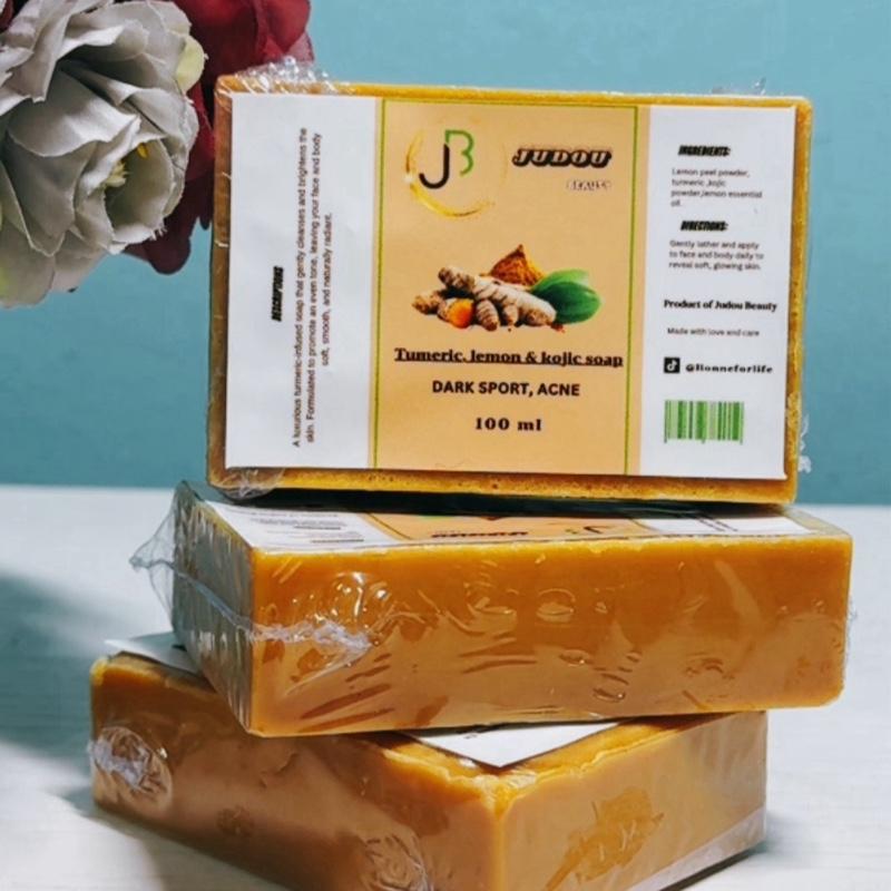 Judoubeauty 3 Bars Turmeric & Kojic Soap Dark Sport for Skin Care