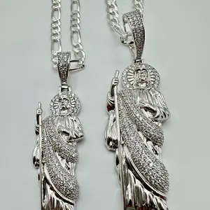 San judas Tadeo silver  925  silver Necklace 925 cadena de