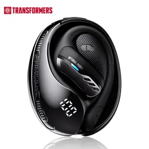 Transformers TF-T55 Open-Ear Bluetooth 5.4 Earphones with Silicone Ear-Hook, 360° Panoramic Audio, 24H Battery Life, 14.2mm,Suitable for both men and women; ideal for cycling, hiking, work, and driving. Compatible with iOS, Android, and Windows devices.