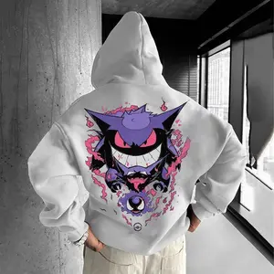 Halloween Aesthetic Gengar Sweatshirt For Mens Fashion Hoodies Pullover Athletic Daily Hoody Hooded Giftanime clothes,Gengar apparel,graphic hoodies, anime shirts, hoodies for men, men's vintage tees, anime clothing for men
