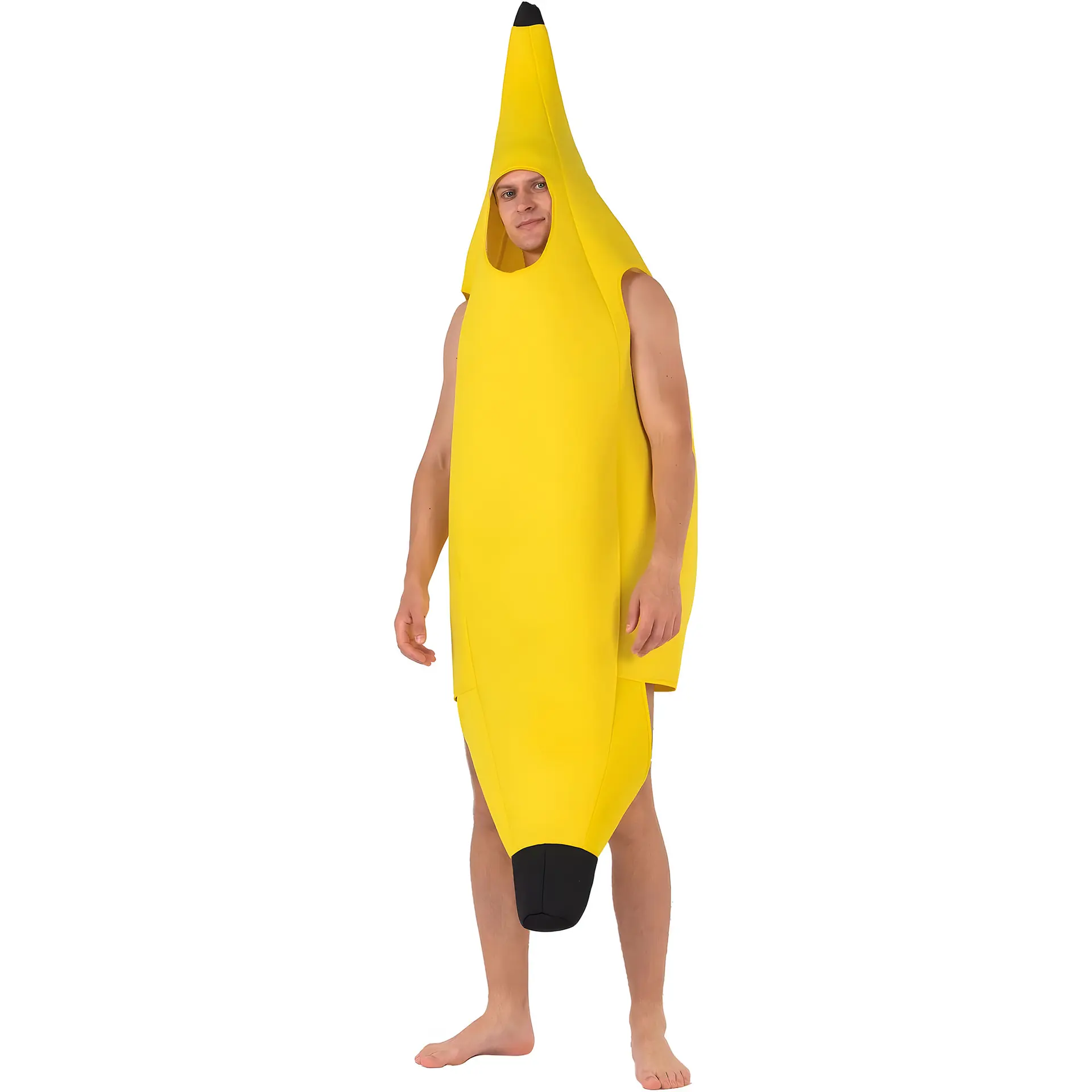 Funny Banana Costume for Adults - Unisex Novelty Fruit Outfit for Halloween, Cosplay Party & Stage Performance