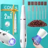 COSLUS C41 2-in-1 Nail File and Flash Curing Nail Lamp Kit - Lightweight, Compact, Adjustable Cordless Rechargeable Durable Care Tool with Cells-Boosted Batteries, 30s/60s Timers for Home Acrylic & Dip Powder Grooming