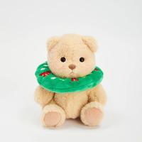 5.9 Inches Christmas Wreath Brown Mini Bear