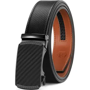 Zitahli Belt Men, Ratchet Belt Dress with 1 3/8" Premium Leather,Slide Belt with Easier Adjustable Automatic Buckle Zitahli