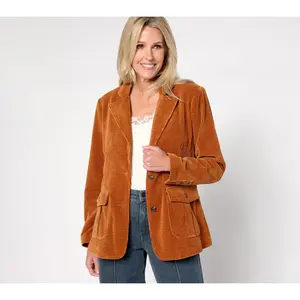 by Stacy London Button Front Stretch Corduroy Jacket