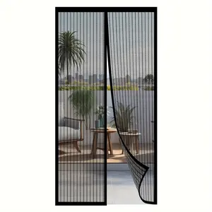 Stainless Steel Magnetic Mesh Window Screen, Summer Pest Control, No Prickles, Fabric Material, Ventilation Door Curtain