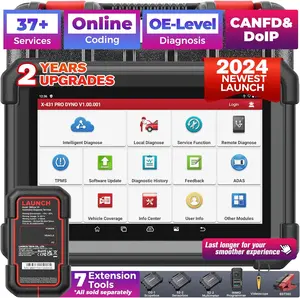 LAUNCH X431 PRO Dyno OBD2 Scanner All System Bi-Directional Scan Tool, ECU Coding,  37+ HOT Functions, CAN-FD, DoIP, 7 Add-on Tools, Immobilizer, TPMS, 2 Years Free Update