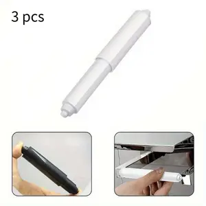 1/3PCS Replacement Toilet Roll Paper Shaft White Plastic Toilet Roll Holder Roller Spindle Insert Spring For Bathroom Accessory