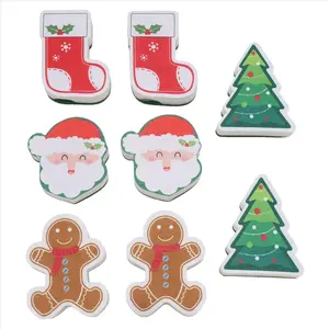 8 Pcs Christmas Sponges Kitchen Dual Sided Dish Sponges for Washing Dishes Santa Christmas Tree Gingerbread Man