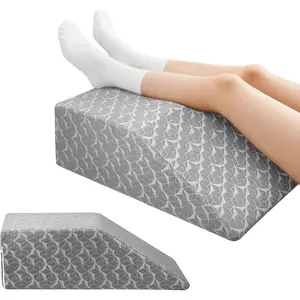 Leg Elevation Pillows,Wedge Pillow for After Surgery, 8" Leg, Care for Back Knee Hip Ankles Pain, Knee Pillow for Sleeping Circulation Grey