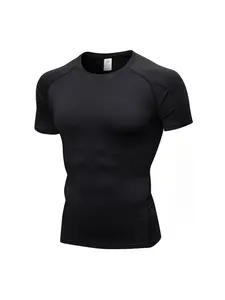 Men's Summer Short Sleeve Homewear, Tight Compression Sports High Elasticity Underwear, Lightweight Soft Comfortable Sleepwear Tee, Athletic Compression Shirts