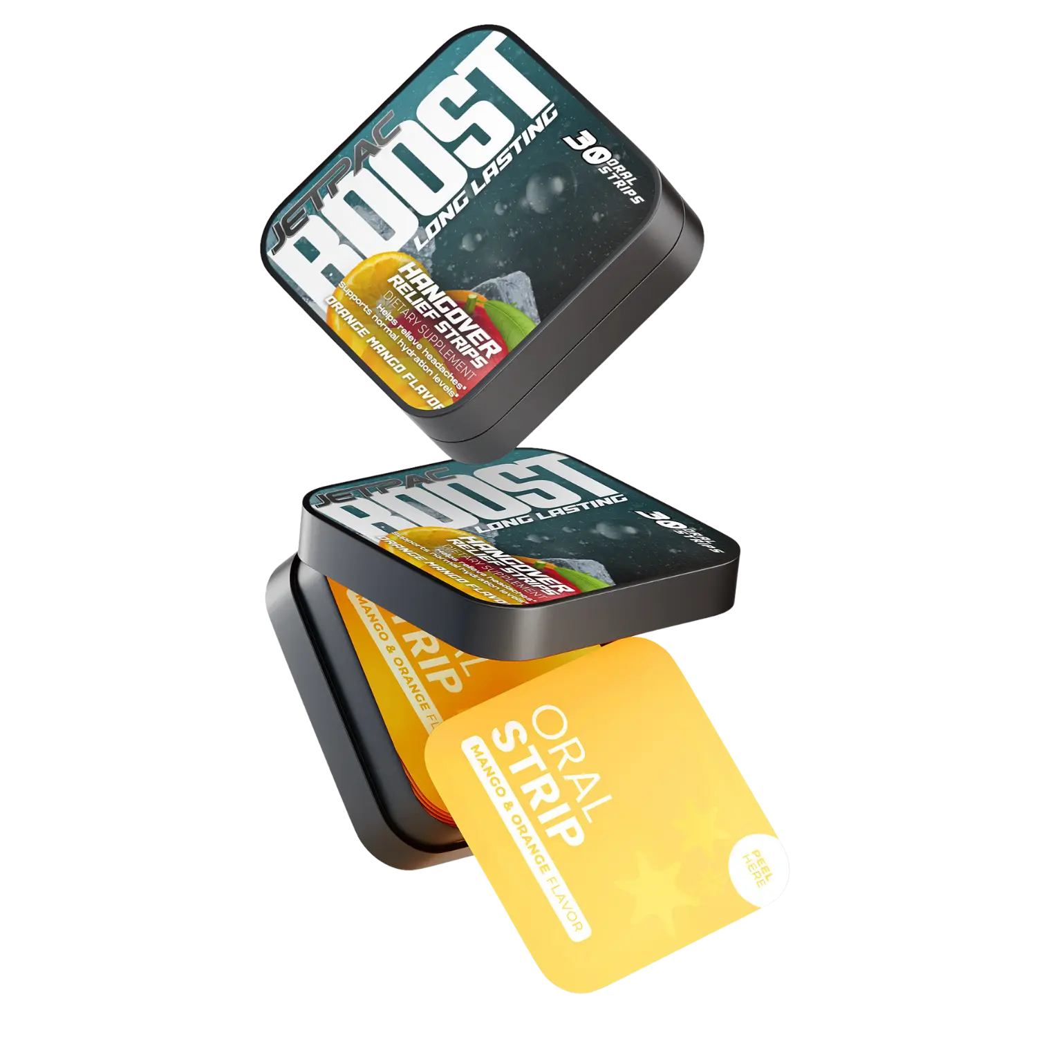 JetPac Hangover Relief Strips - 30 Oral Strips for Headache Relief Supports Hydration and Promotes Good Sleep