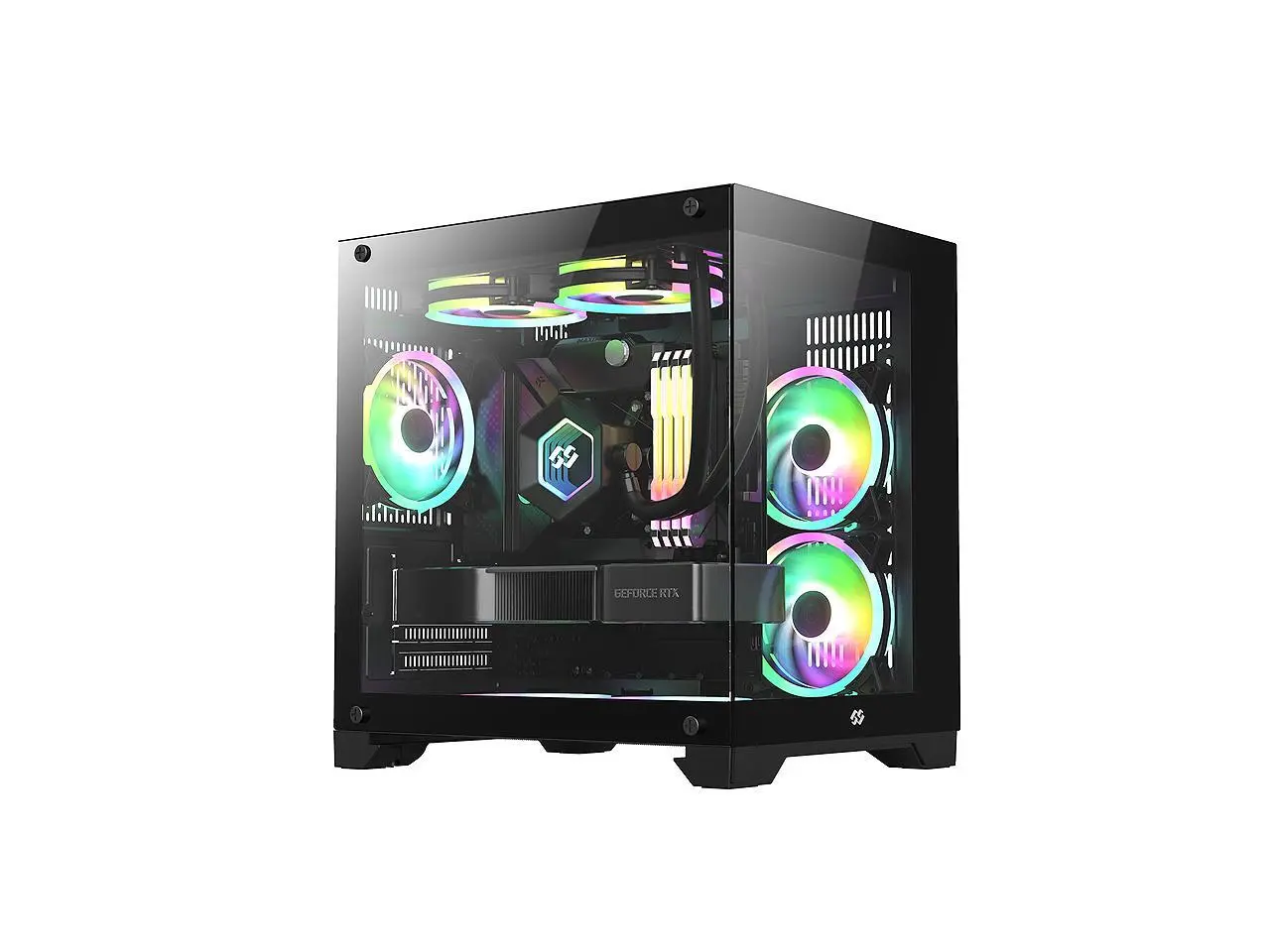 Bgears b-Pellucid MicroATX Black Micro ATX Tower Case, Tempered Glass Compact Design Bgears b-Pellucid MicroATX Black Micro ATX Tower Case, Tempered Glass Compact Design