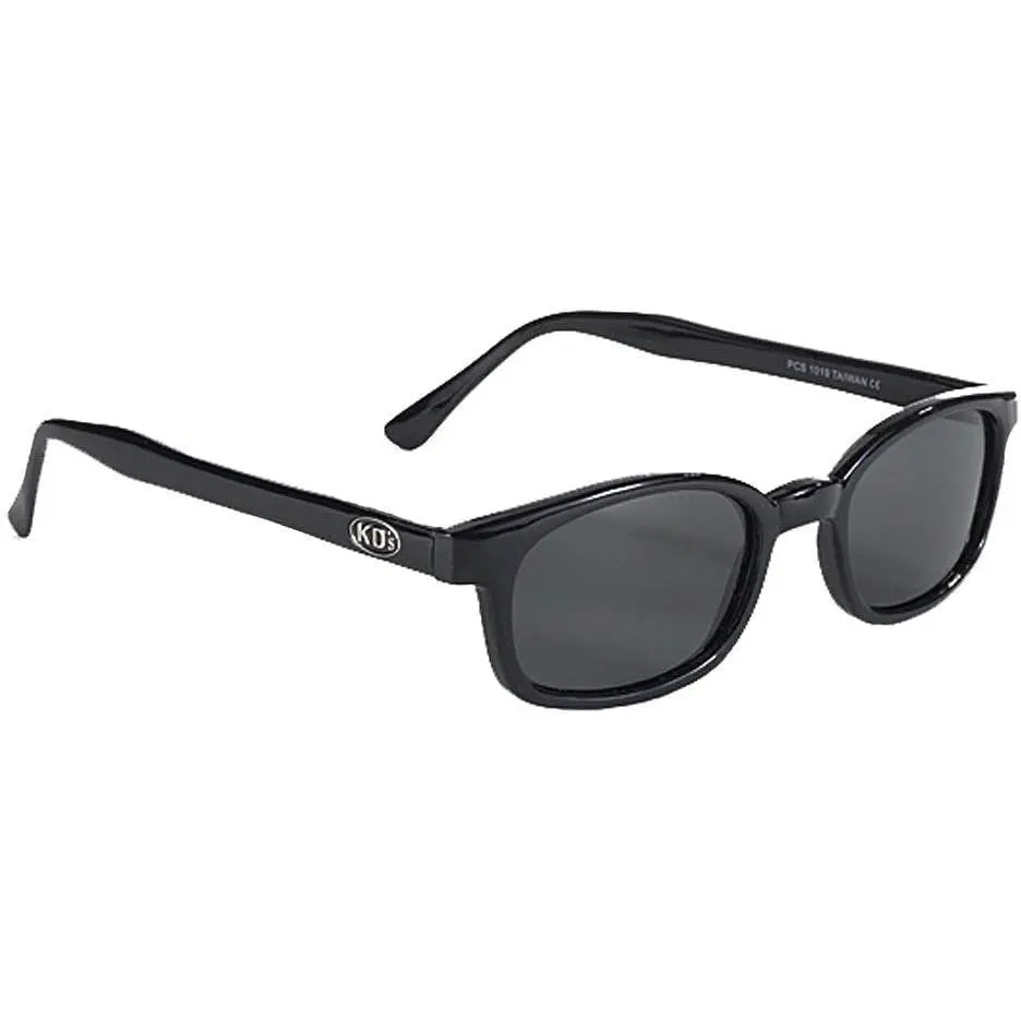 X-KD's Biker Polarized  Lens Black Frames 20% Larger Sunglasses