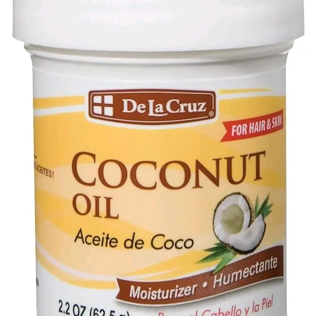 De La Cruz Coconut Oil - Expeller Pressed Coconut Oil for Skin and Hair - Natural Moisturizer for Skin and Hair - 2.2oz   Comfort